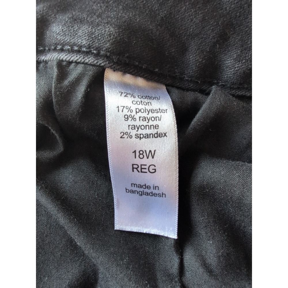 18W Maurices M Jeans Mid Rise Womens Black Jean Skinny High Rise Stretch 29 Lng - Picture 8 of 9